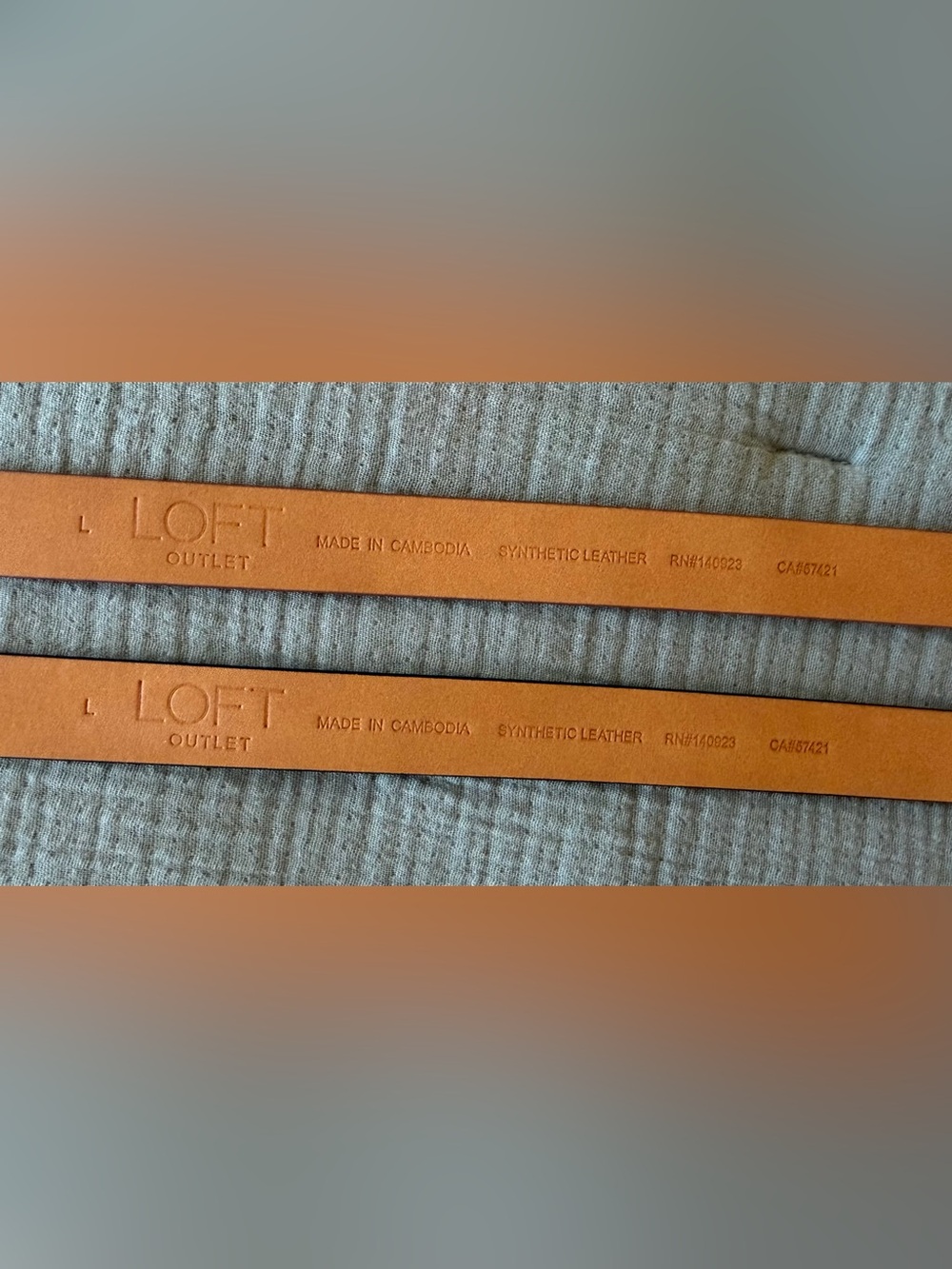 LOFT Belts Set of 2; Tan and Black; Ladies 44” length - Picture 6 of 8